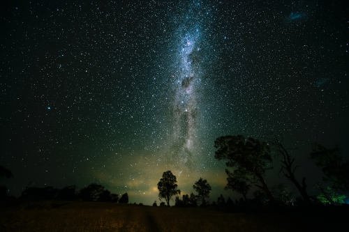 Night sky on bicycle tour