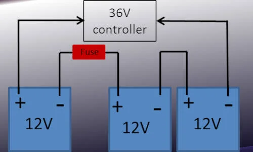 36V Battery pack connections