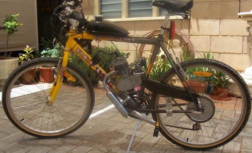 gas powered bicycle