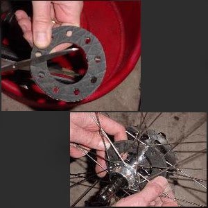 Fit the sprocket rubbers