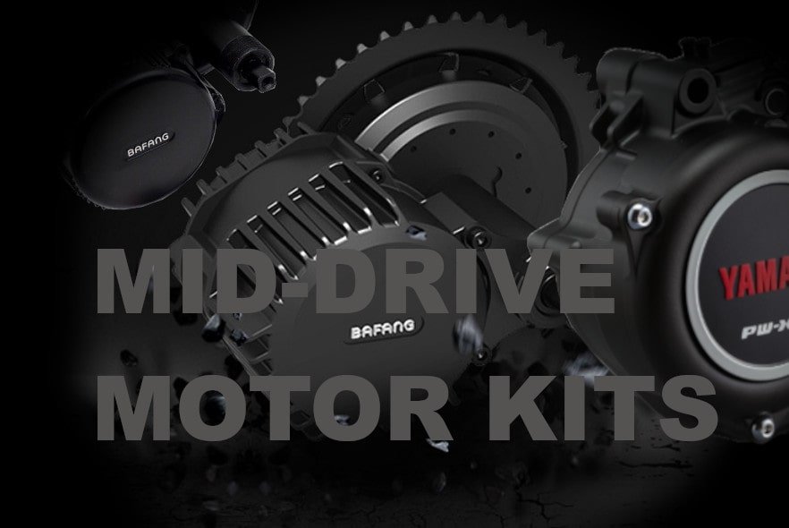Mid-mount motor kits form Bafang and Yamaha