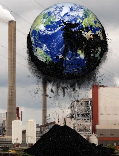 Carbon emissions from electric power station