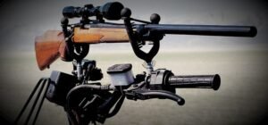 Handlebar rifle mount