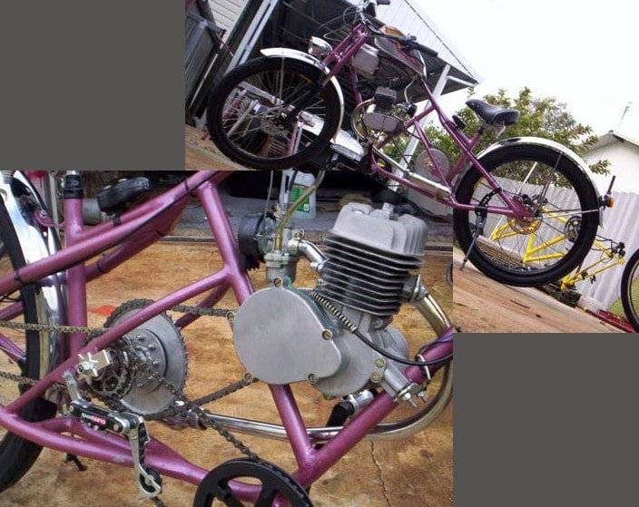 Purple bobber bike